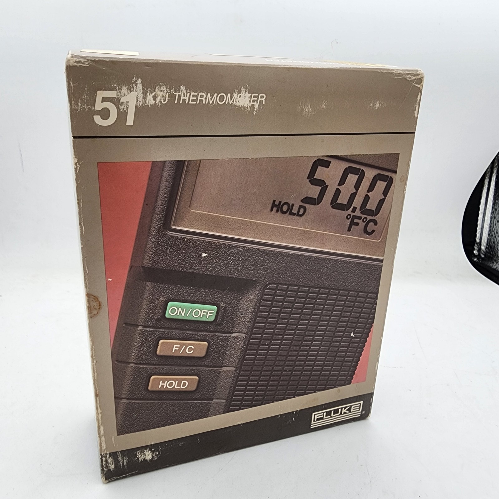 Fluke 51 K/J Digital Thermometer Boxed With Probes & Operations Manual