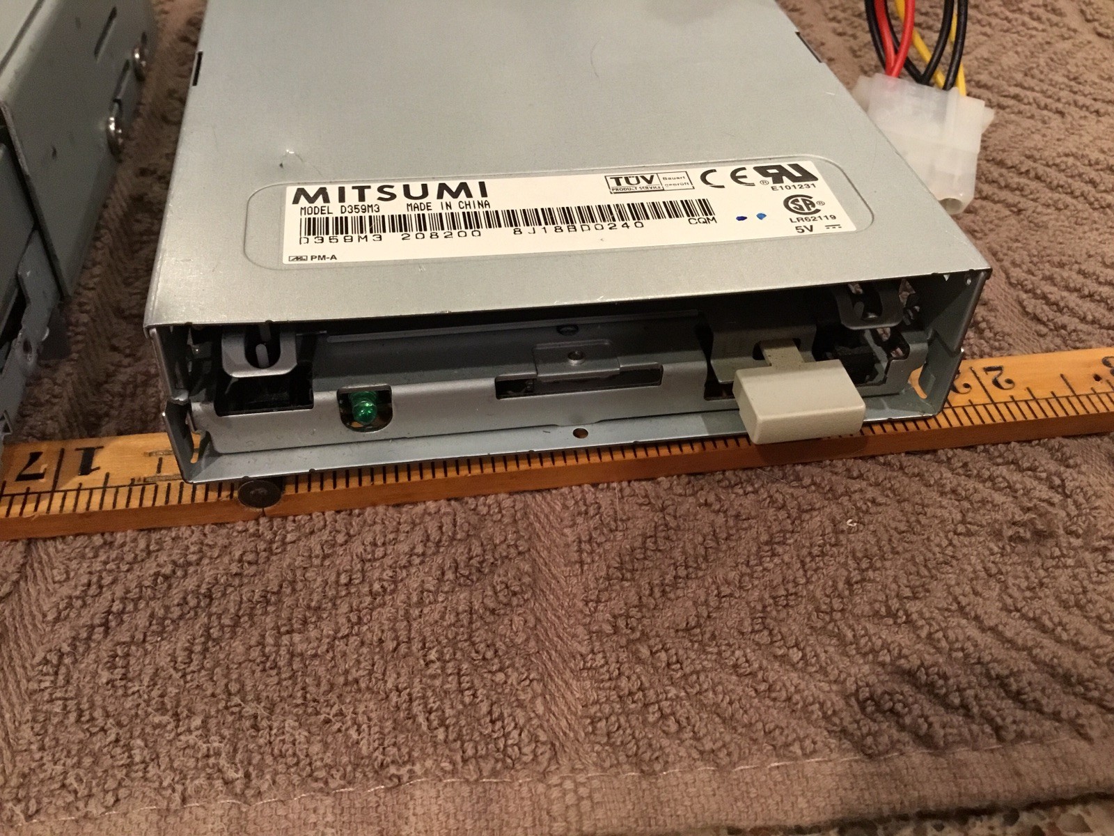 Two Mitsumi D359M3D 3.5" Internal Floppy Drive W/ Ribbon Cable Missing Bezels