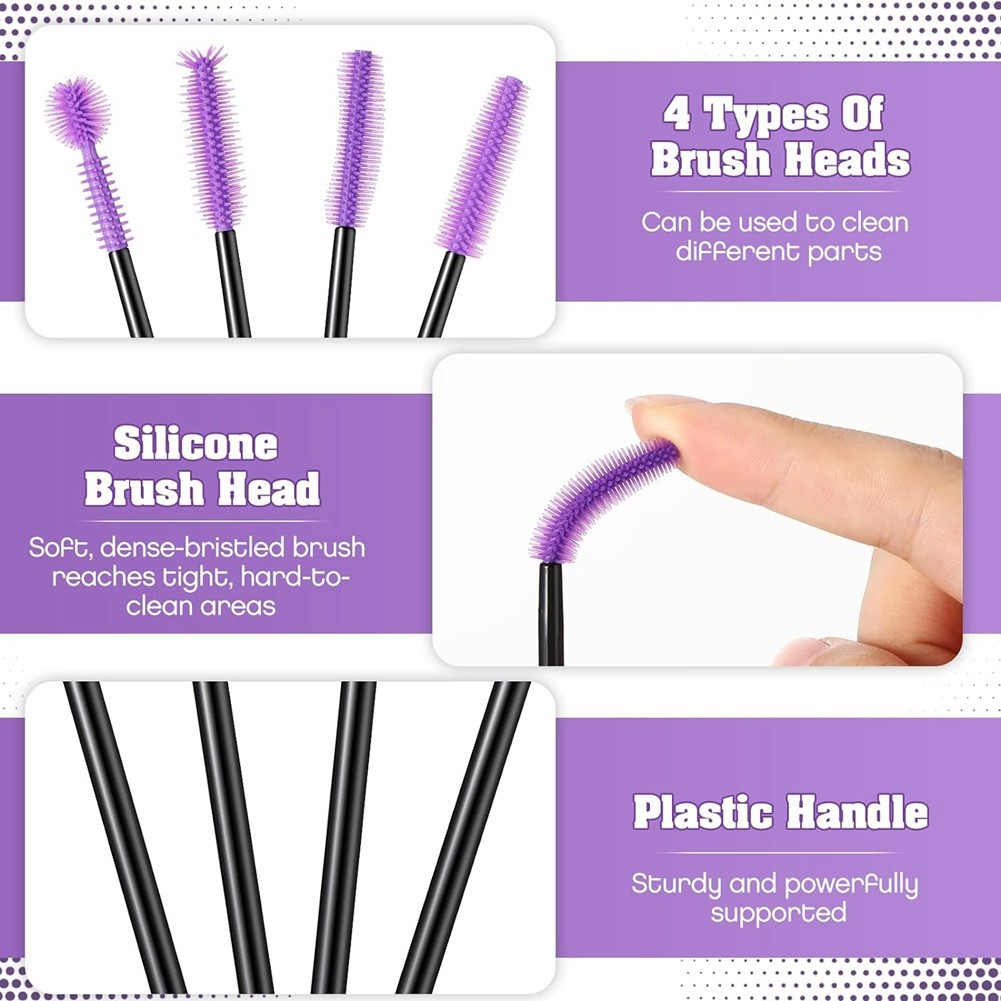 20 Pcs Cranny Sewing Machine Cleaning Brushes, Reusable Silicone Bristles1160