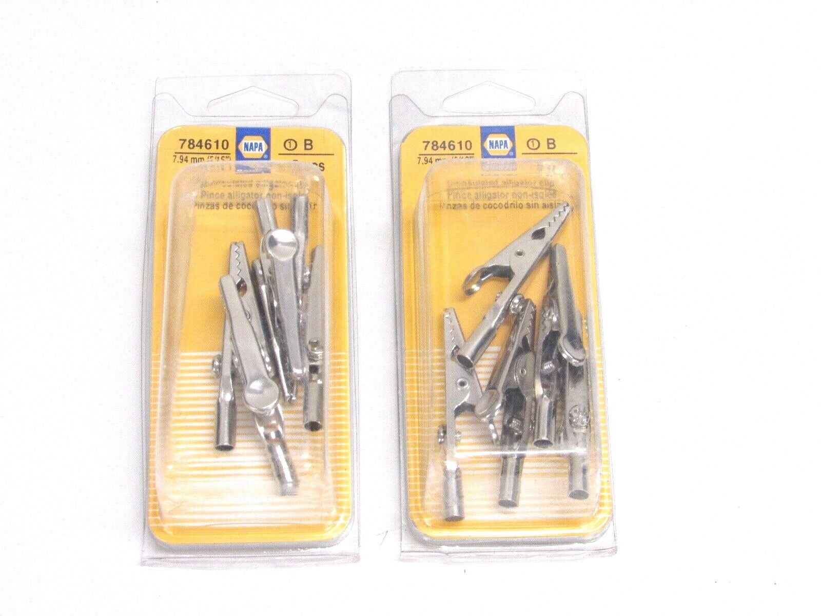NOS! LOT OF (2) NAPA 5 PIECE 5/16" UNINSULATED ALLIGATOR CLIPS, 784610