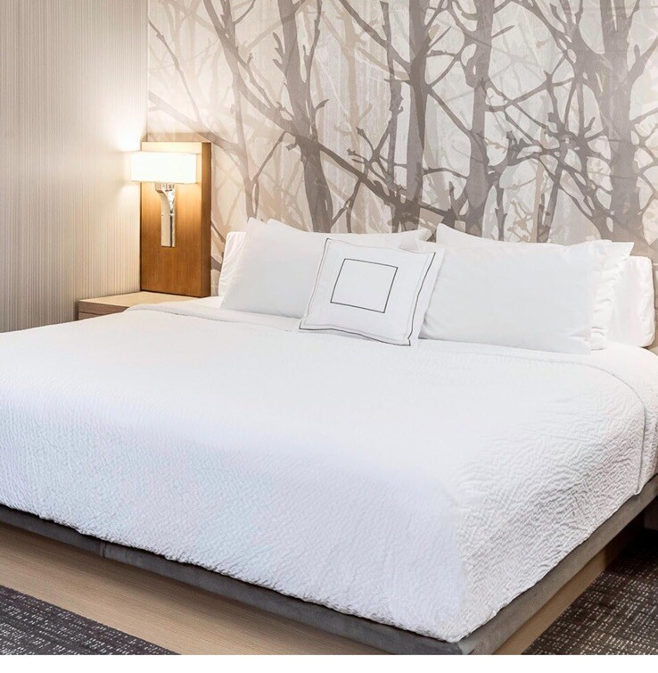 Marriott International Cobblestone Wash Activated Ripple Texture Queen  Coverlet