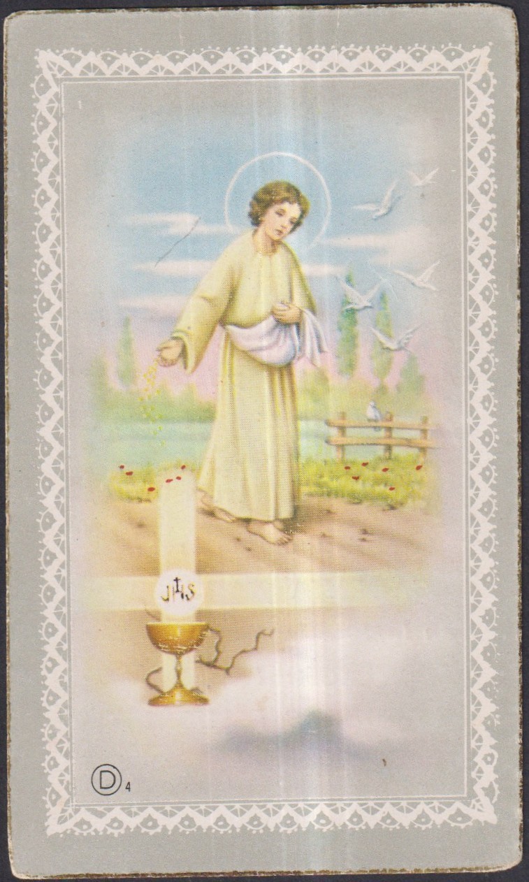 Holy card antique de Jesus Niño santino image pieuses estampa