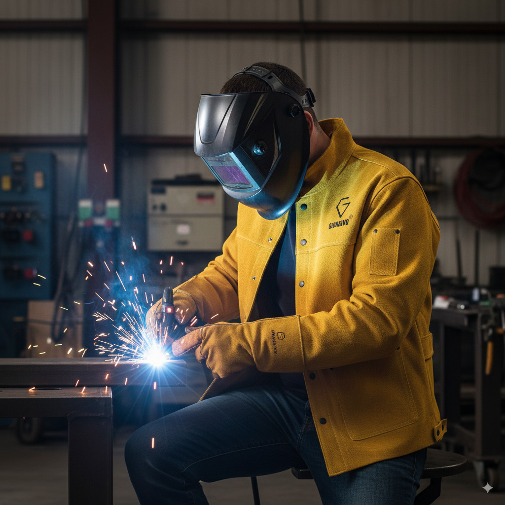 Premium Welding Jacket High Quality Cow Split Welding Jacket Small Medium Sizes