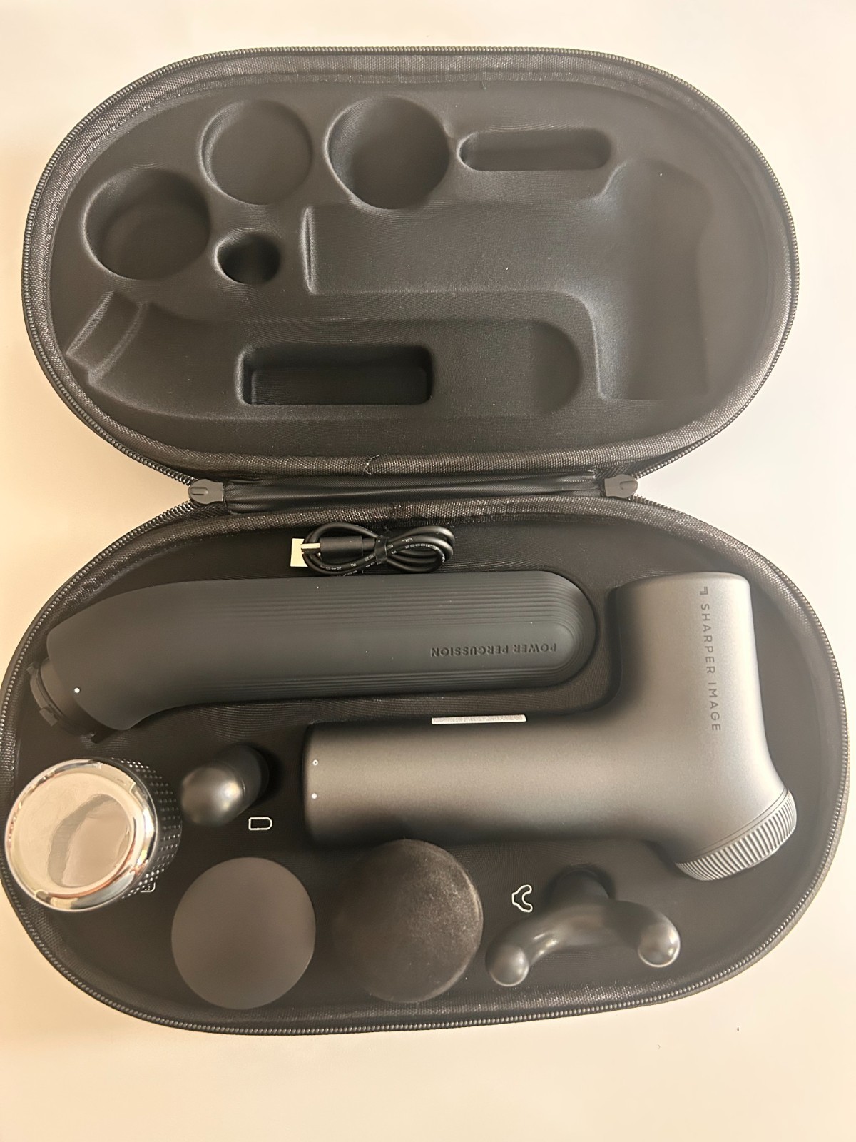 Sharper Image Power Percussion Hot & Cold Reach Percussion Massager*Open Box