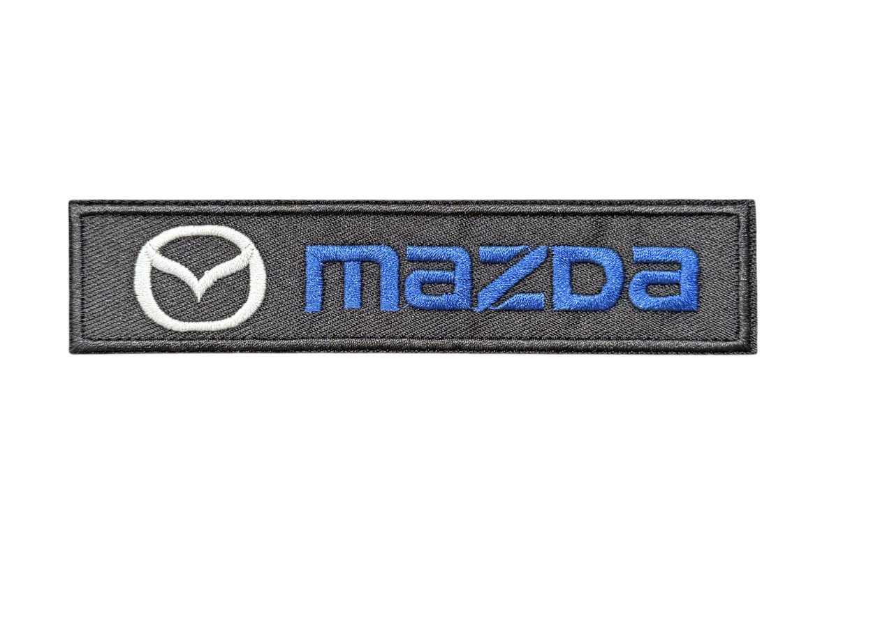 Mazda Blue Auto Car Patch, Iron On/Sew On