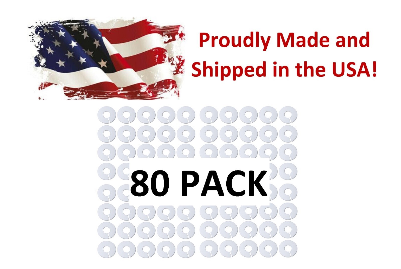 Plastic White 80 Blank Clothing Size Dividers for Retail Clothing Racks