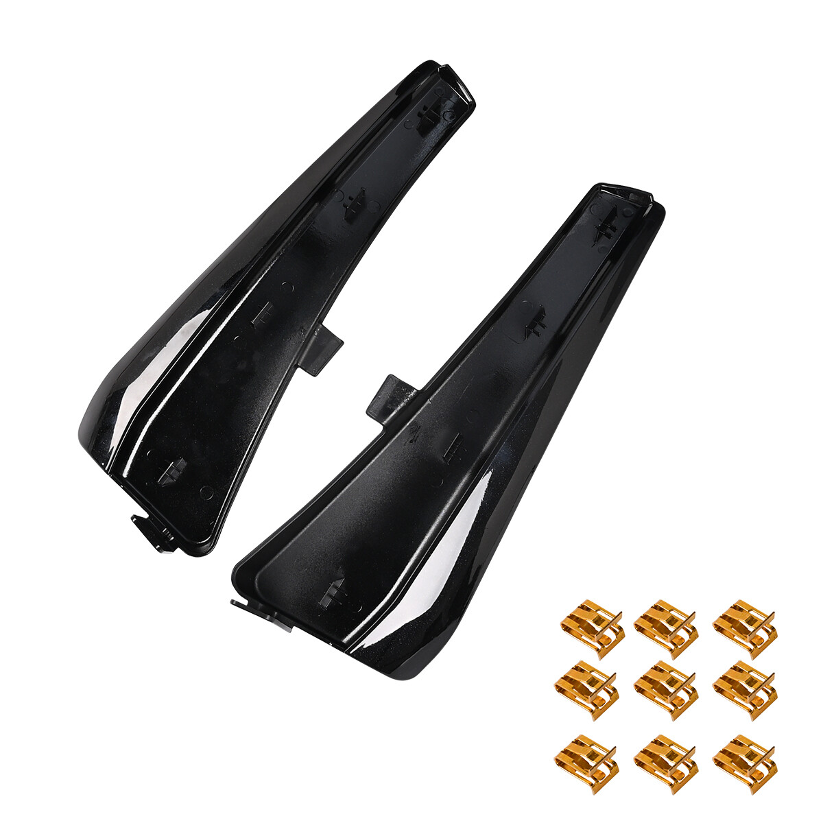 1 Set Gloss Black Rock Guards Extended Splash Mud Guard Flap For Corvette C8 Z06