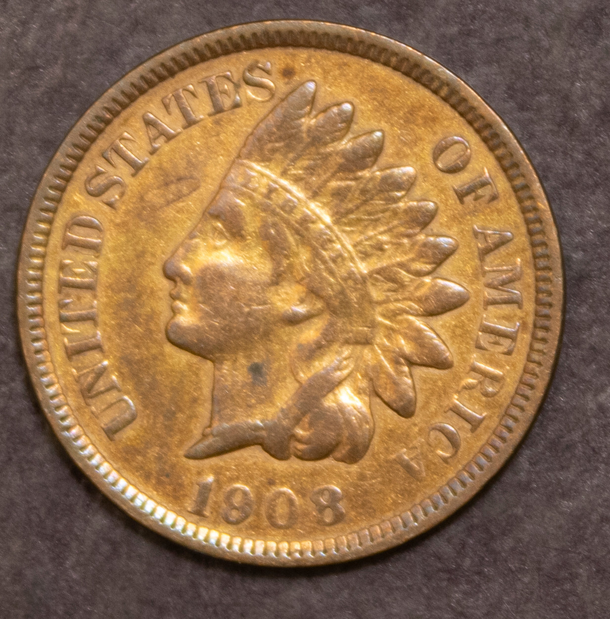 1908 Indian Cent VF Cleaned Lot F522