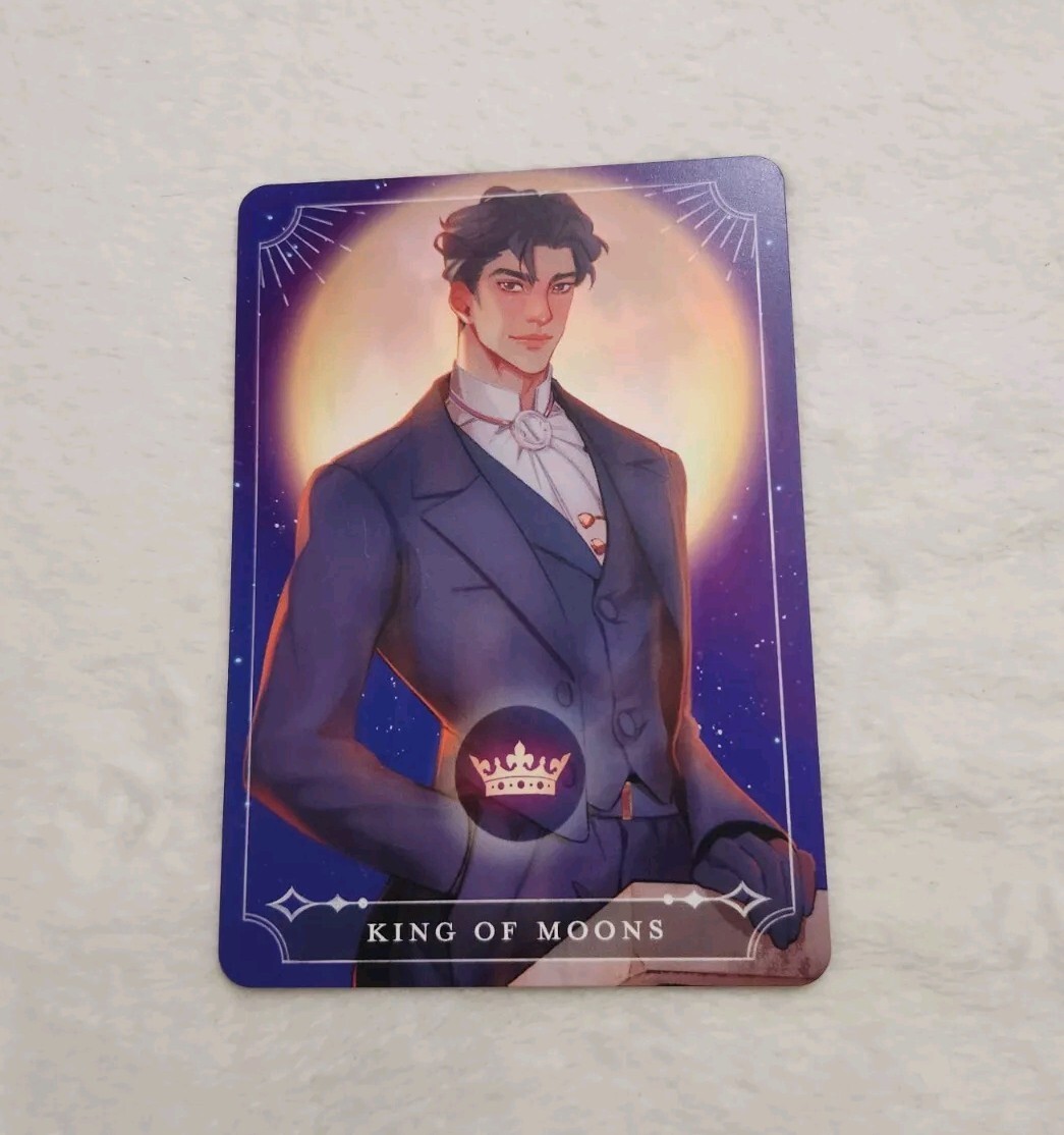 FAIRYLOOT TAROT CARD SEVERIN KING OF MOONS THE GILDED WOLF MARCH 2024