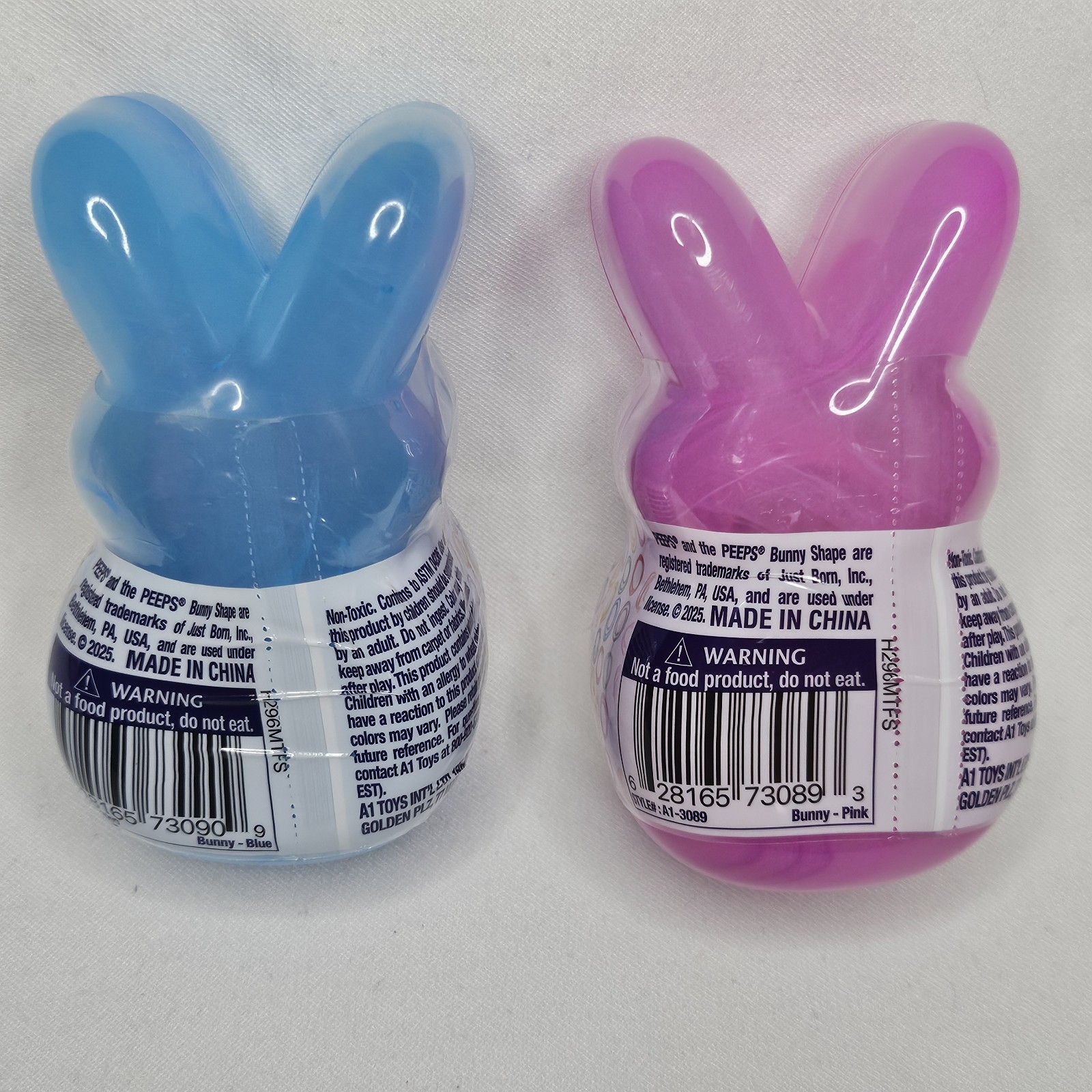 New Lot Set 2 Peeps Blue Pink Bunny Dough Kit Pack Marshmallow Scent Easter