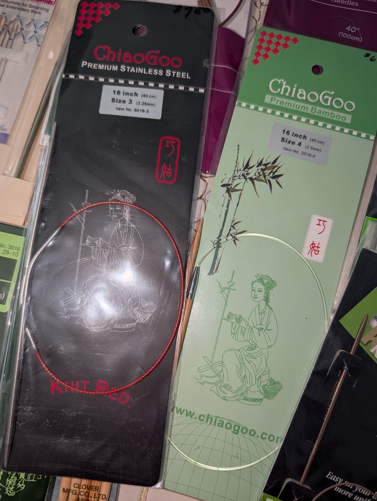 Lot Of Knitting & Crocheting Needles Vintage Boye Chiaogoo Clover & More
