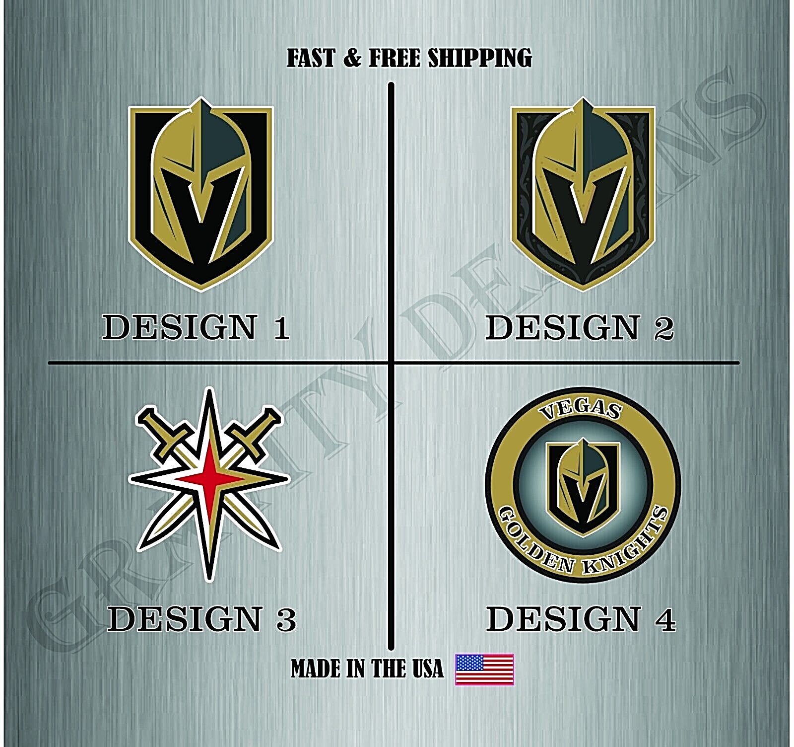 Vegas Golden Knights NHL Hockey Sticker Vinyl Decal Car Bumper Water Resist