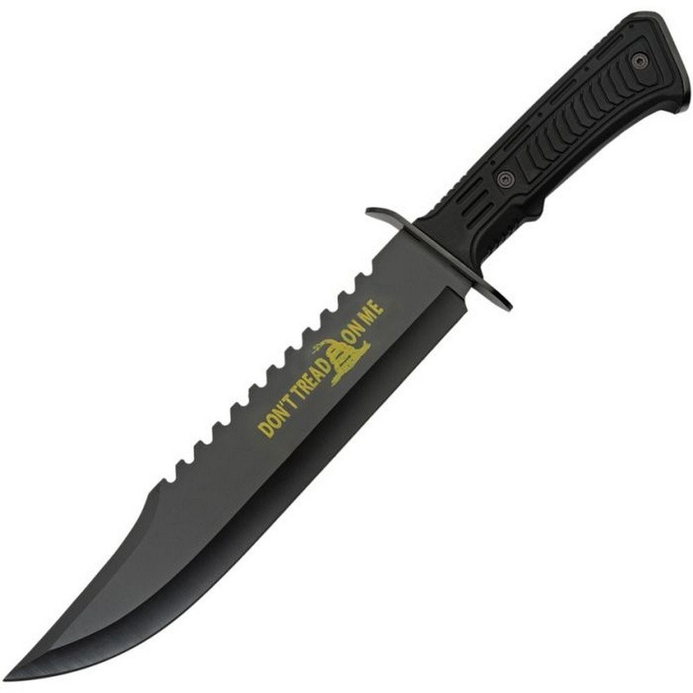 Rite Edge Don't Tread Fixed Knife Stainless Blade Black ABS Handle - 211559-YB