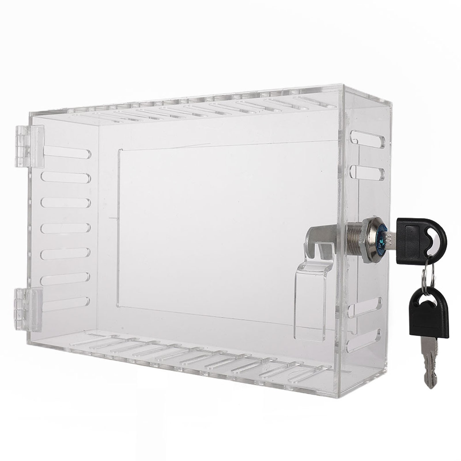 Transparent Lock Box for Thermostat with Key Clear PS Protective Cover