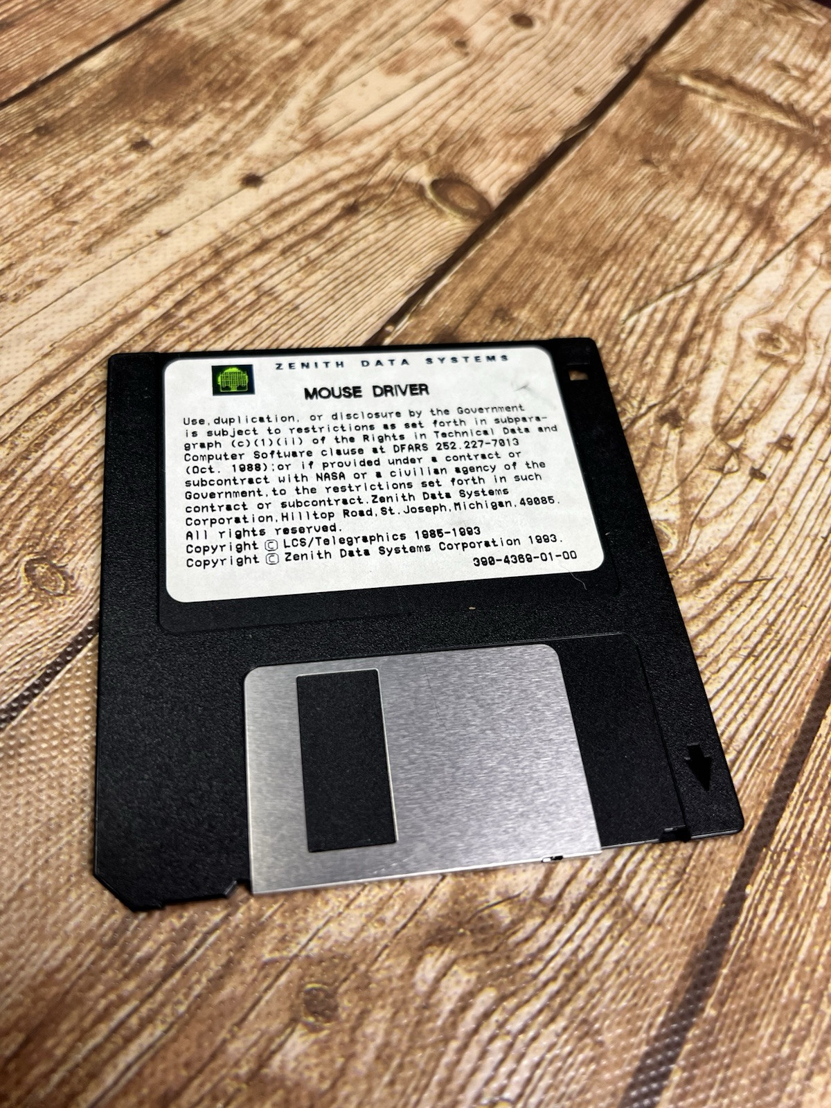 Heath Zenith Data Systems Mouse Driver Floppy Disc
