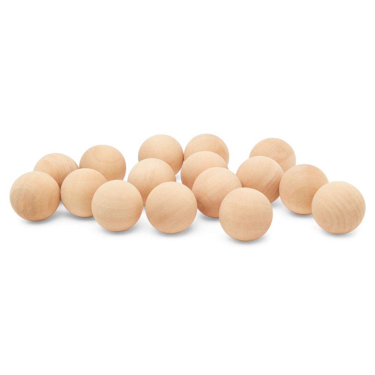 1 inch Wooden Round Ball, Bag of 100 Unfinished Natural Round Hardwood Balls,...