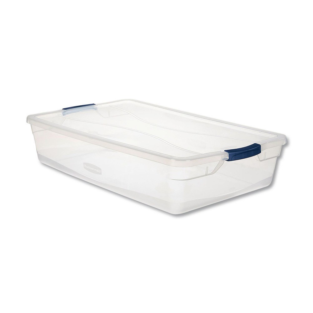 Rubbermaid RMCC410001 41 qt Clever Store Basic Latch-Lid Container - Clear New