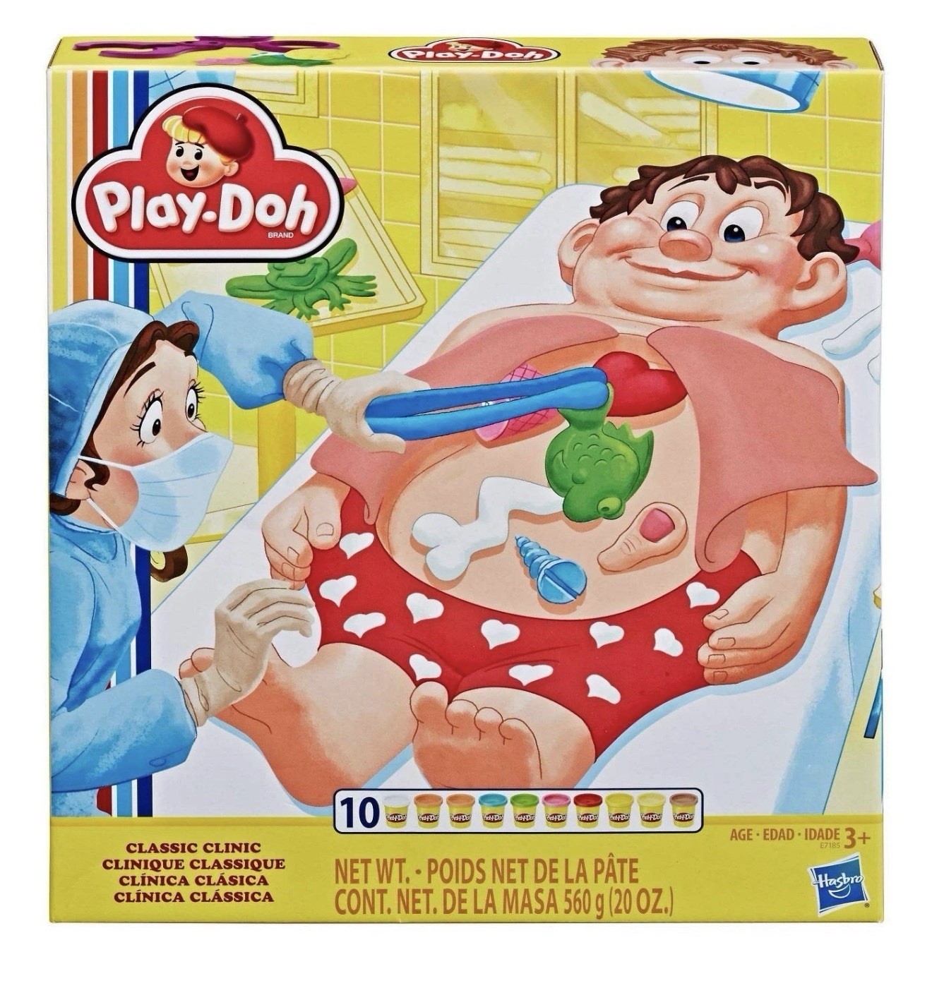 Play-Doh Playdoh Operation 1990 Vintage Clinic Play Set Medical Doctor Hasbro