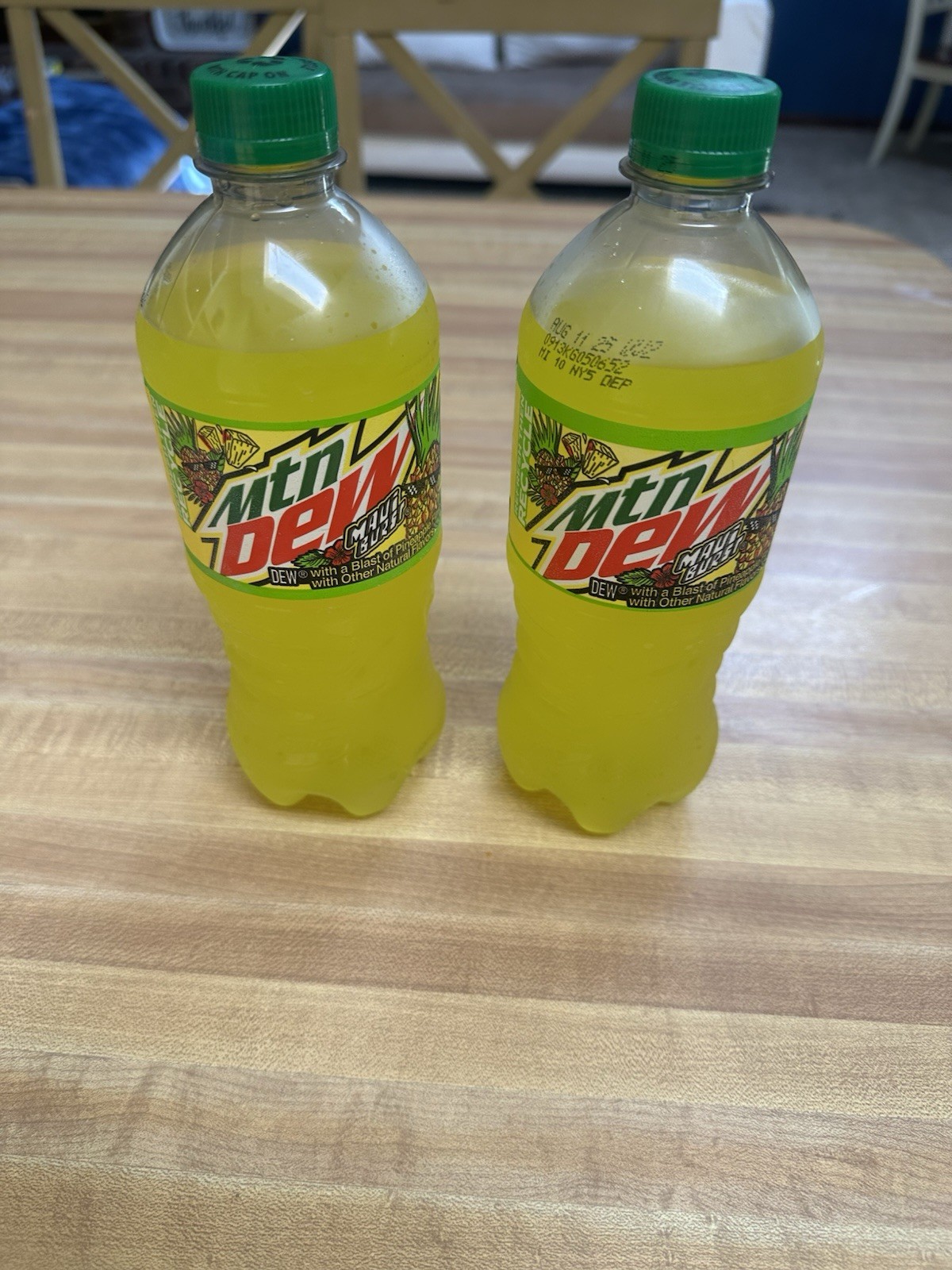 Lot Of 2 Mountain Dew Maui Burst Full Sealed 20 Oz Bottle Rare Exp Aug 11 2025