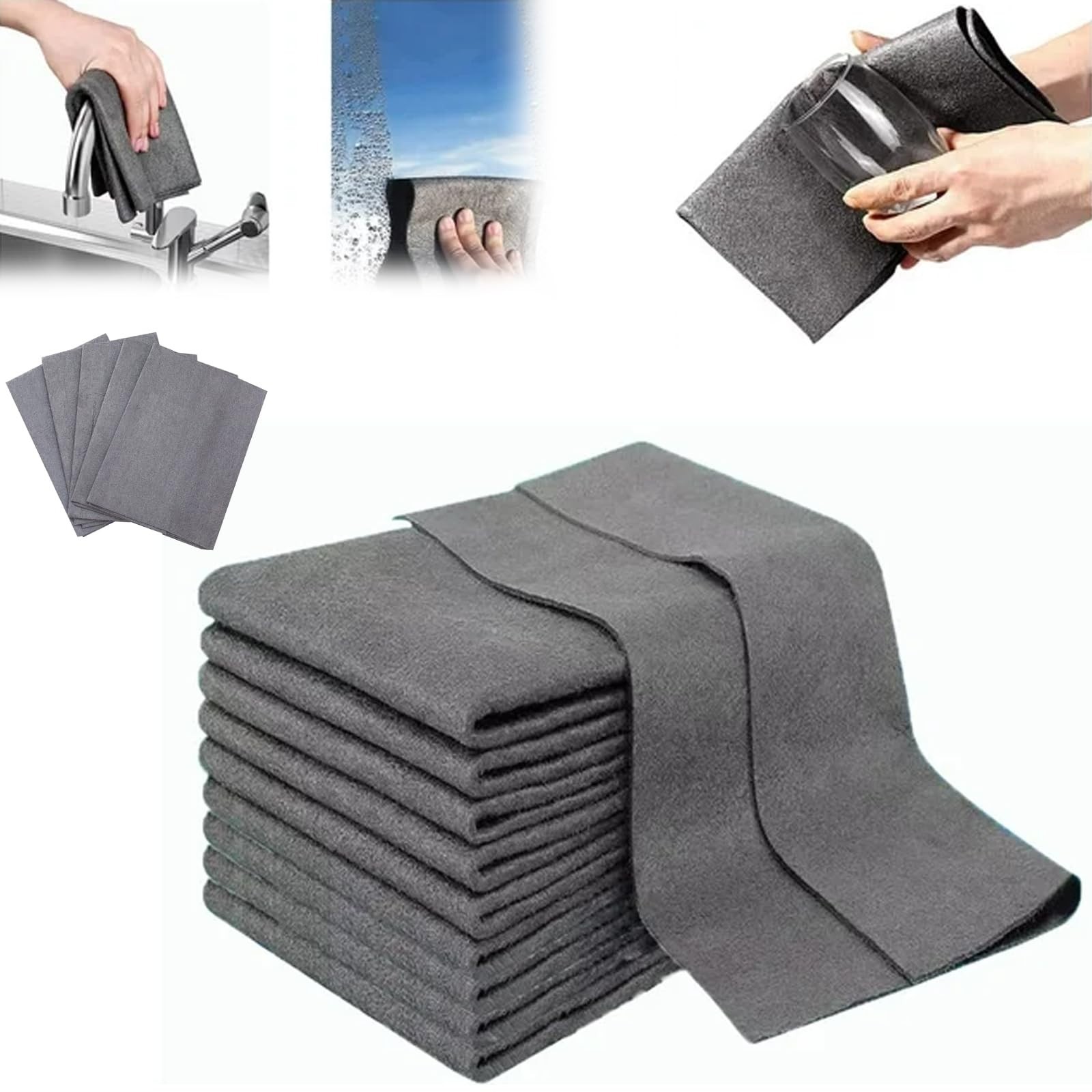 10 piece set of car cleaning cloths, multifunctional cleaning cloths