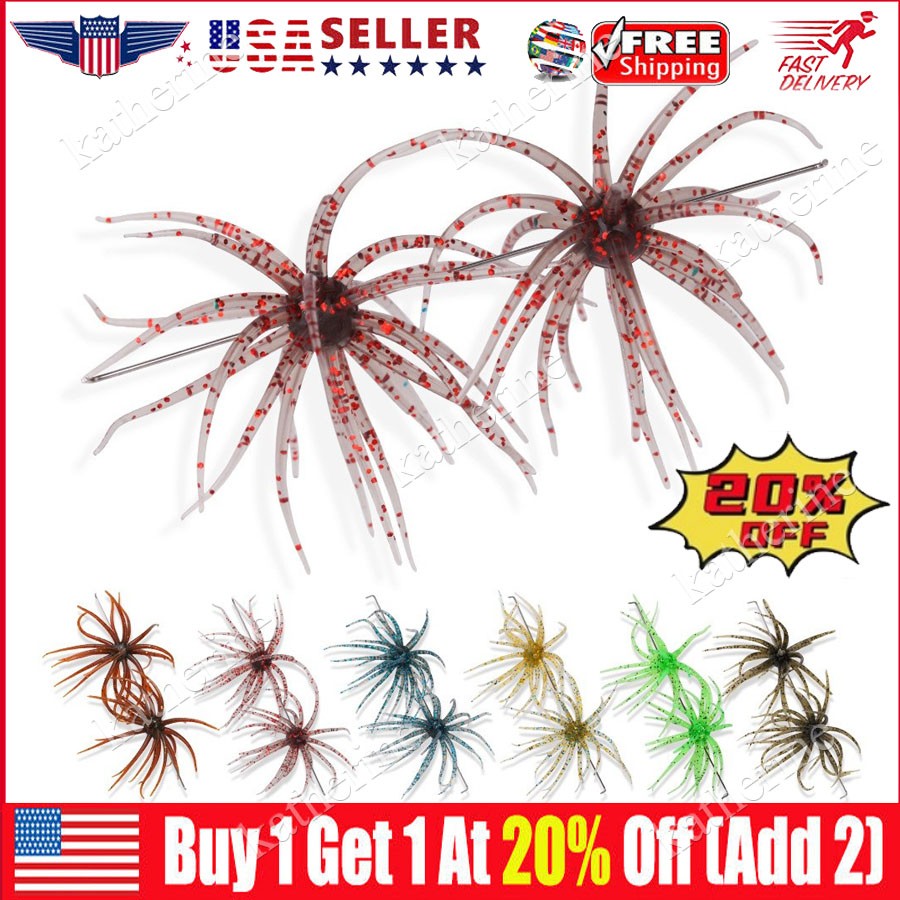 Soft Fishing Lures Sea Urchin Shape Baits Topwater Fishing Lure 1.7g ~2026 US