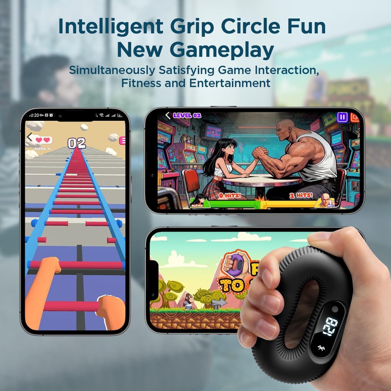 Smart Grip Trainer, Supports Multiple Game Interaction and HID Mode Video Bro...