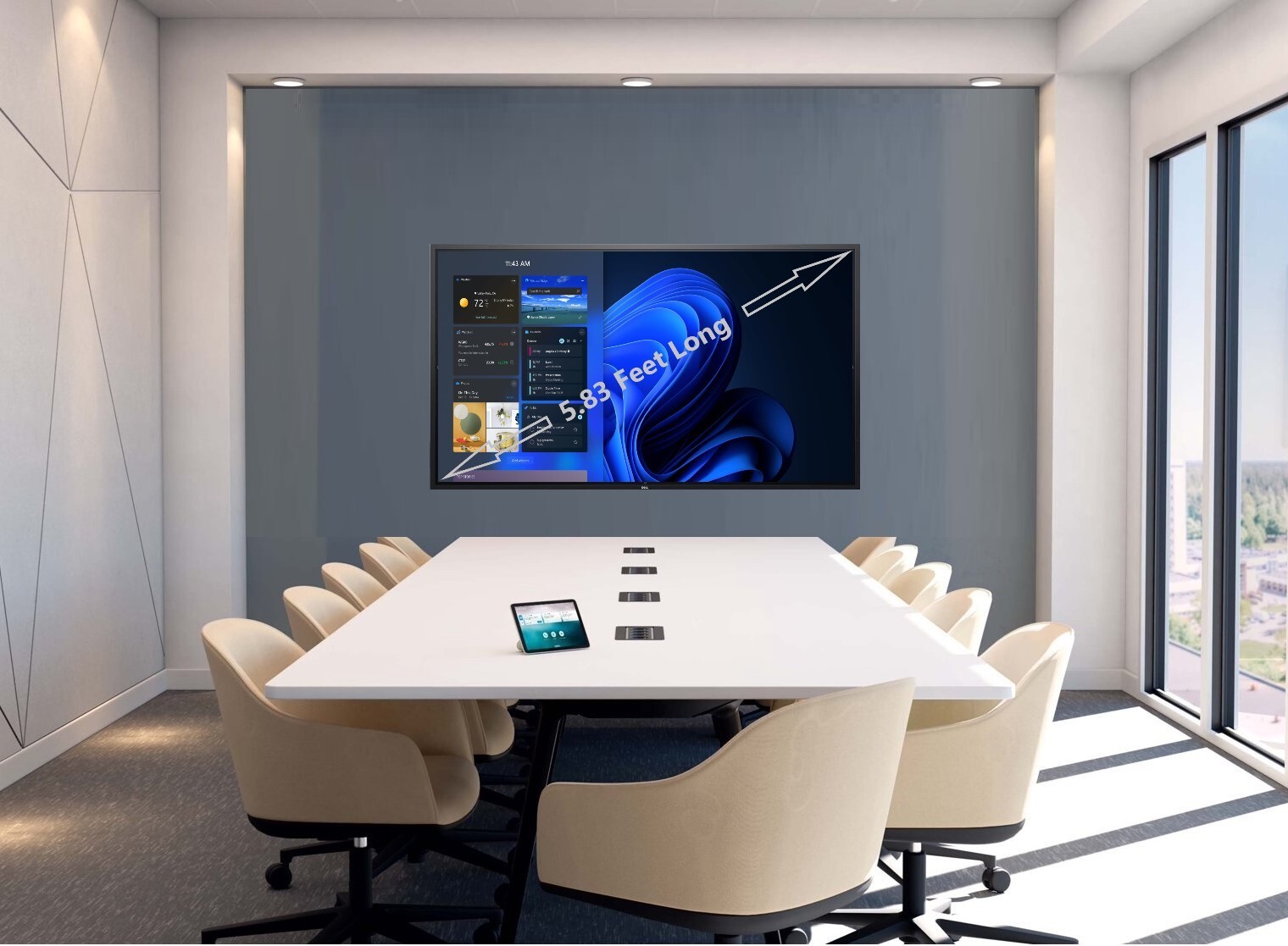 Dell 70" Interactive Whiteboard For Classroom And Professional Use