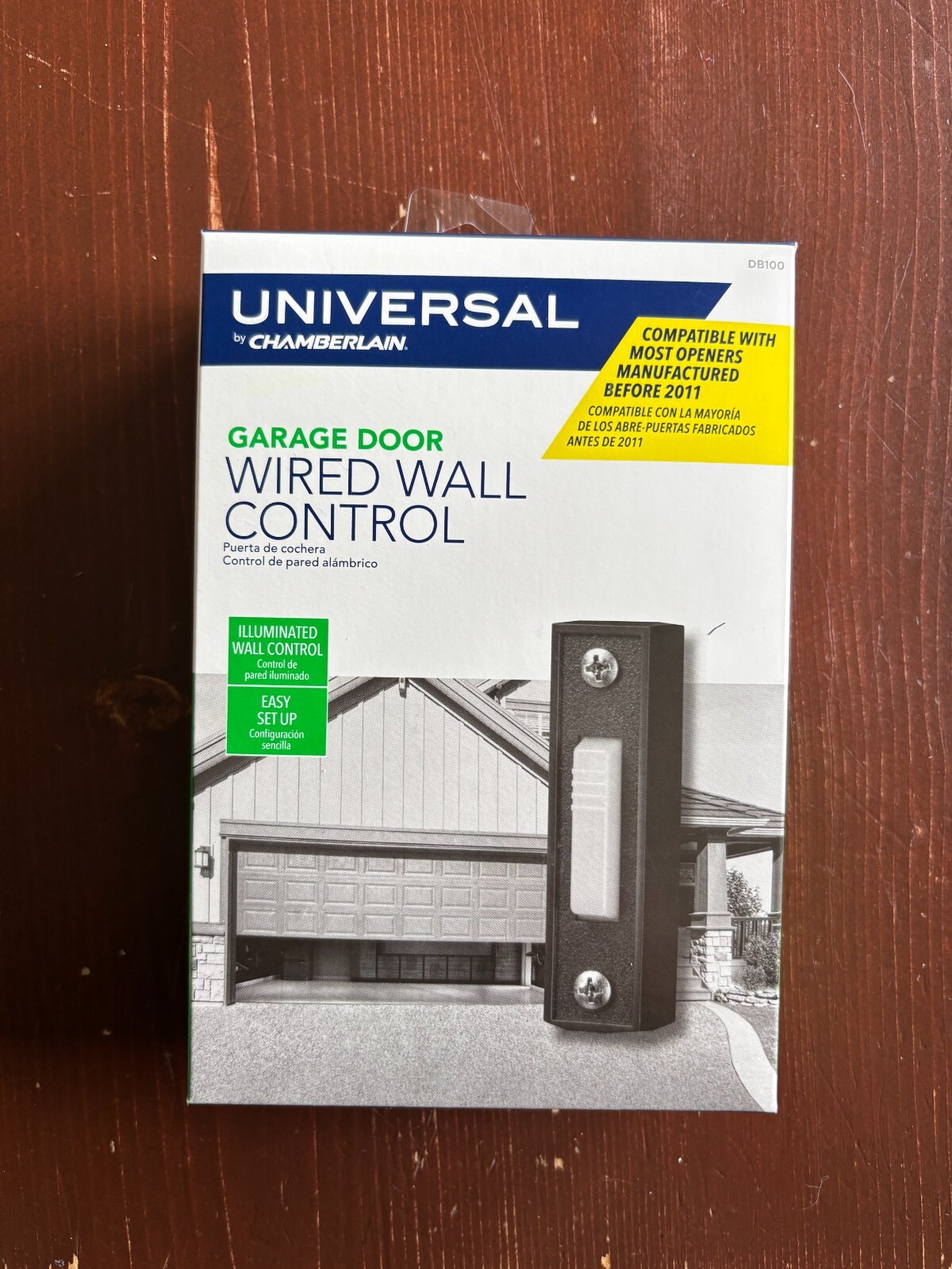 Universal by Chamberlain Garage Door Wired Wall Control Button NEW in Box