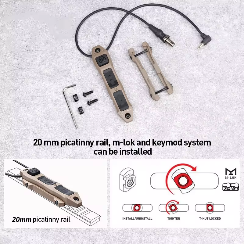 WADSN Hunting Scout Light Pressure Switch Remote Dual Function Button NewUpgrade