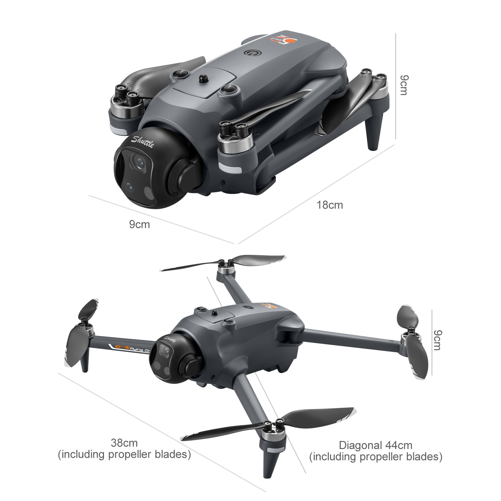 YL059 GPS Return Drone 4K Camera Lightweight Foldable FPV Transmission w/ Screen