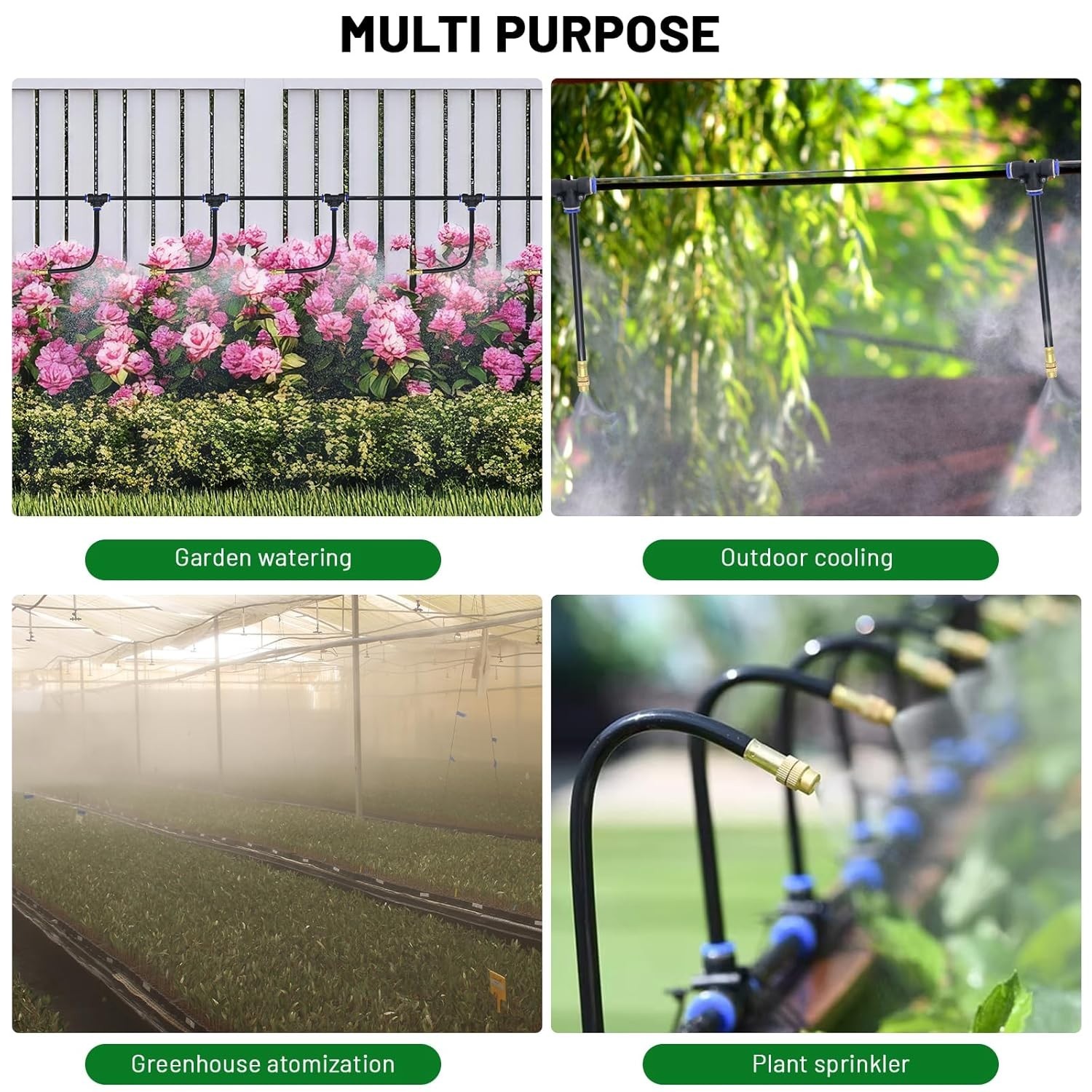 Durable 360° Garden Irrigation System - 50FT with Complete Drip Kit, 16 Nozzles