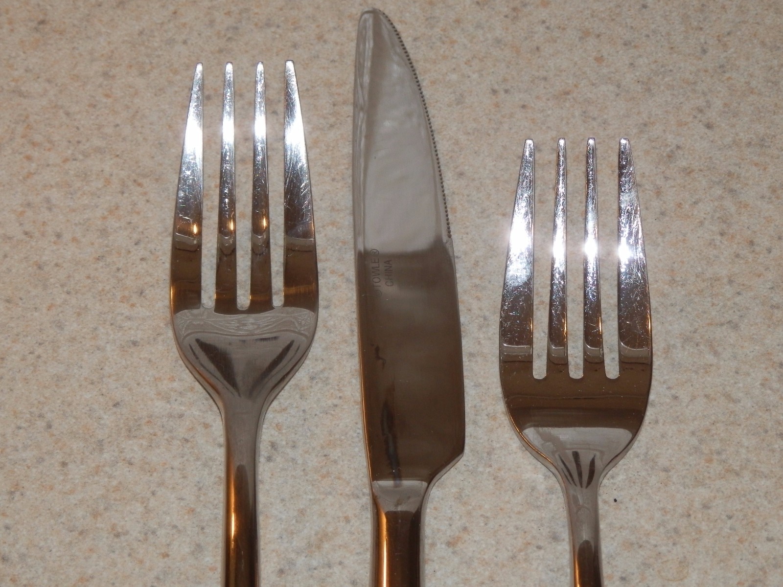 TOWLE STAINLESS FLATWARE WAVE PATTERN 3 PIECE BATCH
