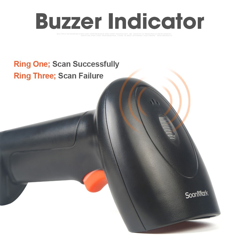 Automatic Wired Laser 1D Barcode Scanner Gun Handheld Bar Code Reader