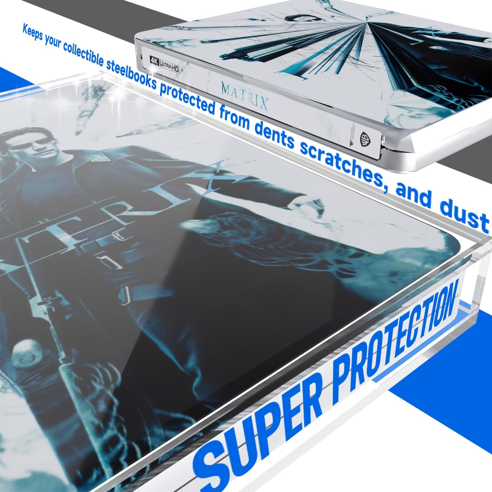 Acrylic Steelbook Protector Case, Box Protectors, Compatible Clear
