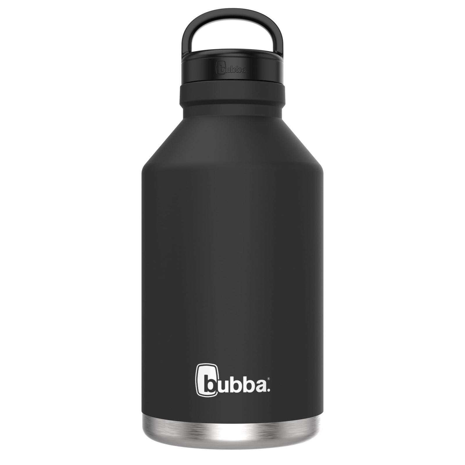 Growler Stainless Steel Water Bottle Wide Mouth Rubberized Licorice, 64 F