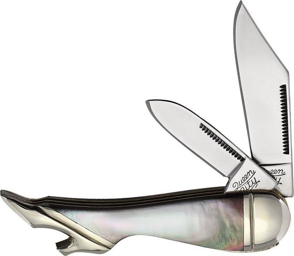 Queen City Black Pearl Lady Leg Pocket Knife Blade Synth Handle KC023R-QC011