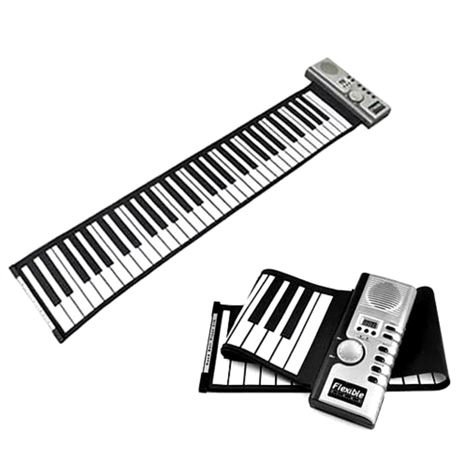 Sound of Music Flexible Wave Piano Keyboard roll up Mat 61 Key Music Instrument