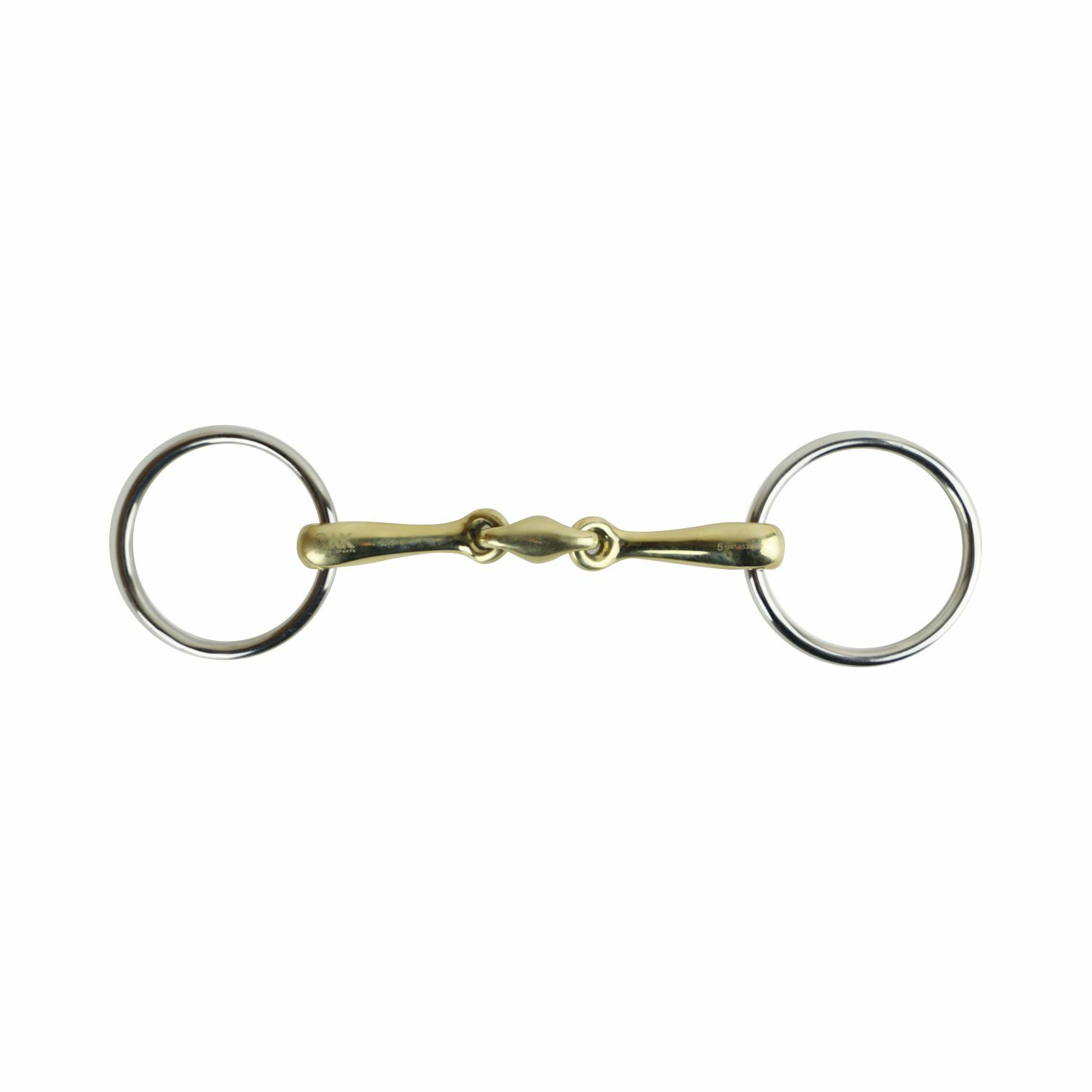 AK Loose Ring Horse Riding Bit Lozenge with Angled Shape in German Silver