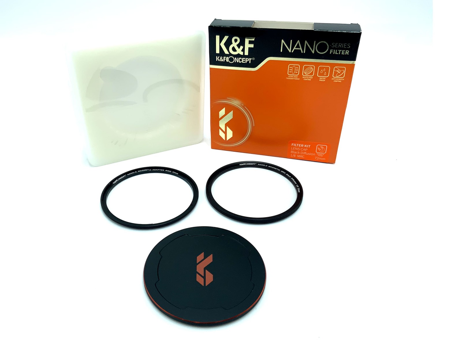 K&F Concept Filter Kit Nano-X Lens Cap MRC Black Diffusion 1/8 OVP 72mm Filter