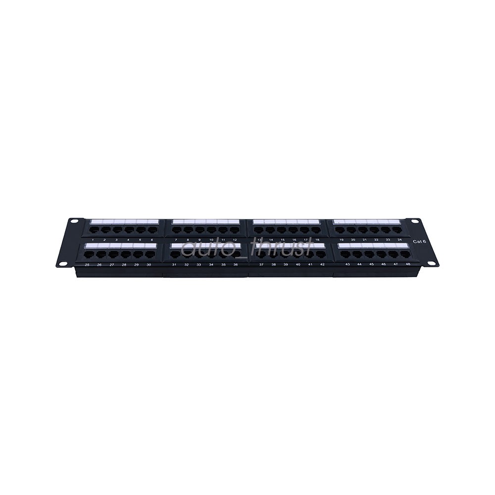 Leviton 69586-U48 eXtreme 6+ Universal Patch Panel, 48-Port, 2RU, CAT 6. READ