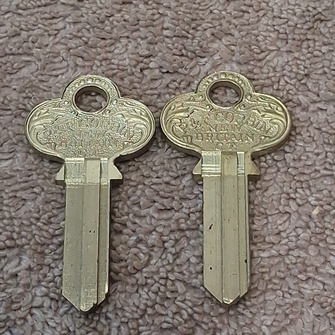 Vintage P&F Corbin Ornate Key Blank New Britain CT. USA  Lot Of 2 NOS Locksmith