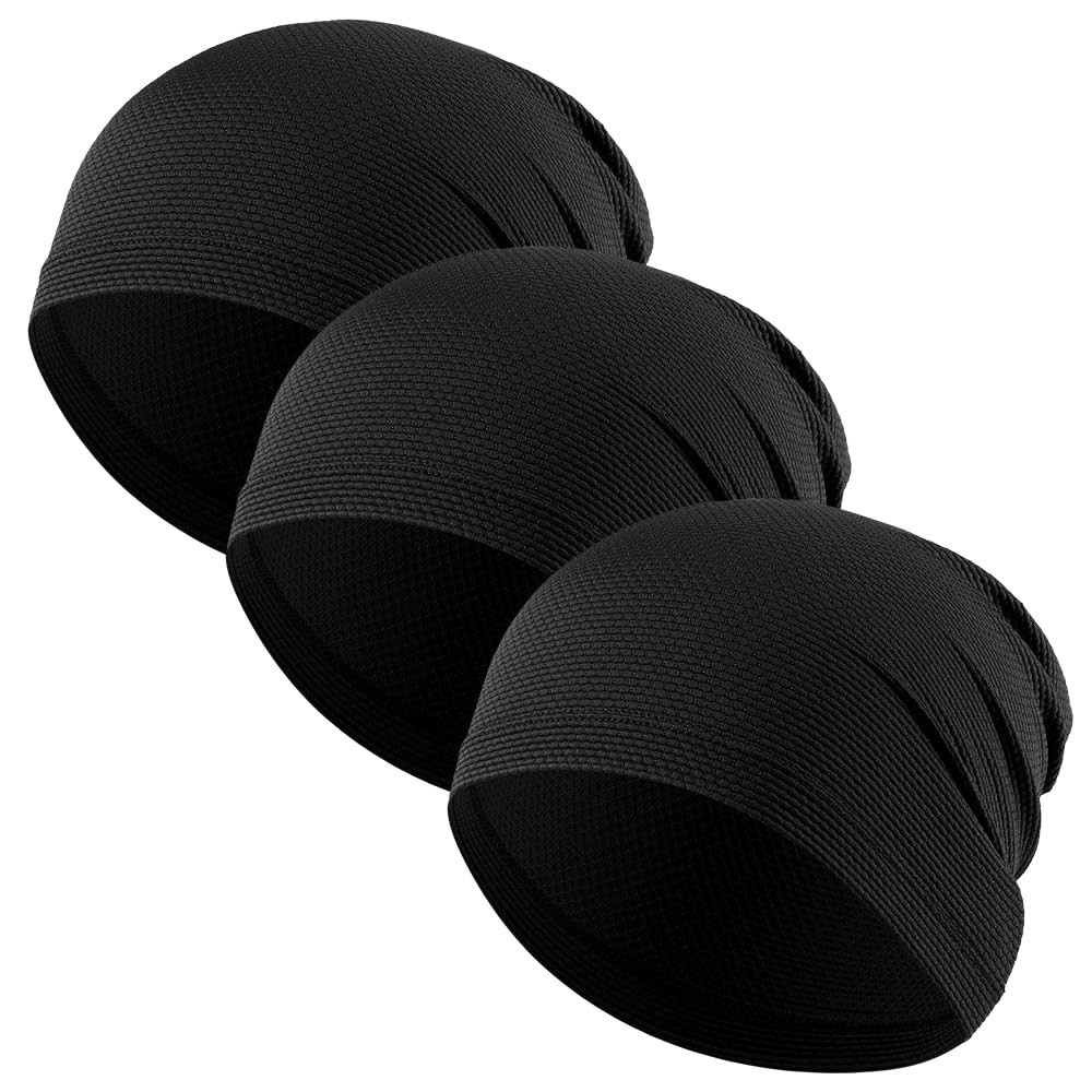 MACOGEAR 3 Pack Breathable Helmet Liner Skull Cap Sweat Wicking Cooling Beani...