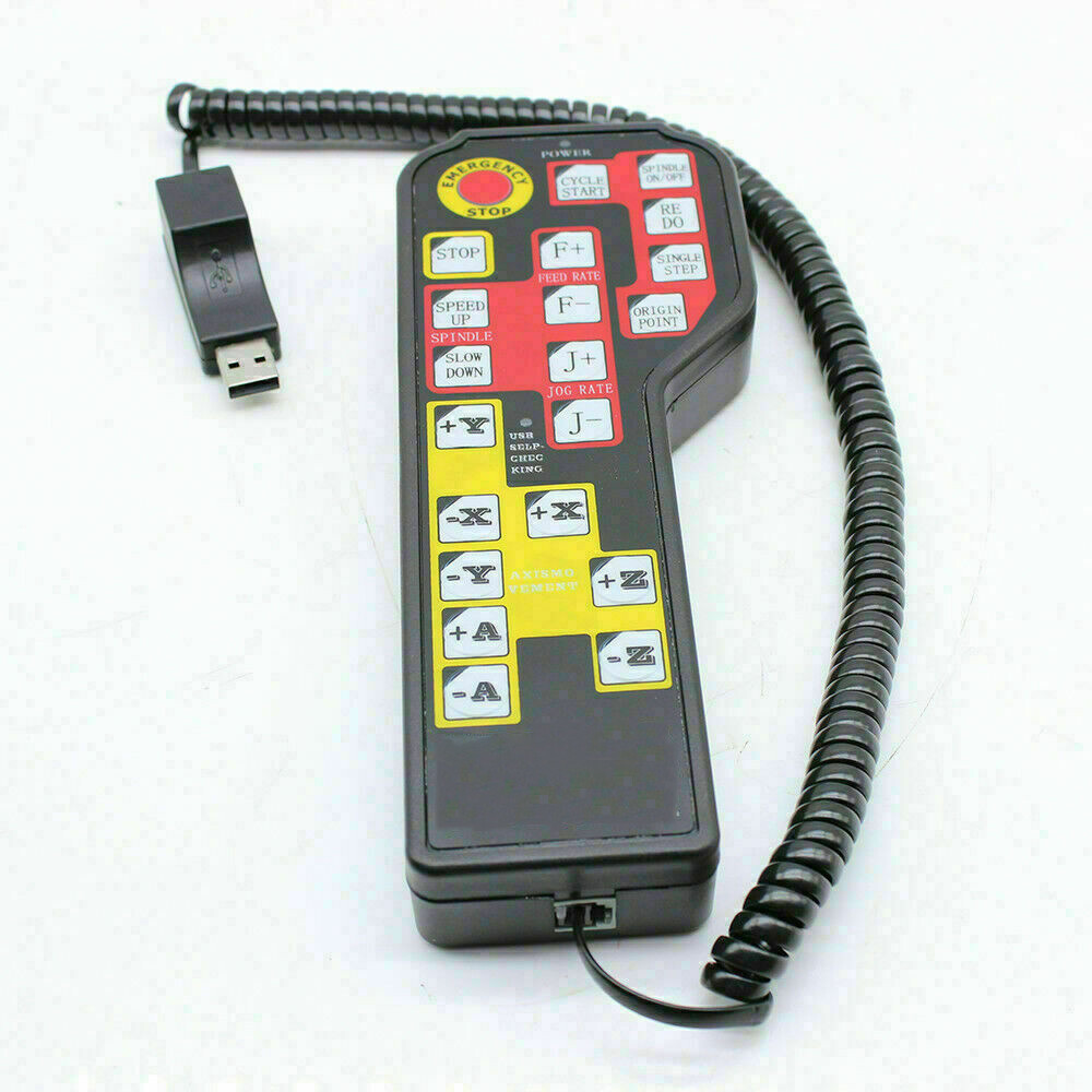 USB 3/4 Axis Remote Controller Handle for CNC 6040/6090 Engraver Machine US