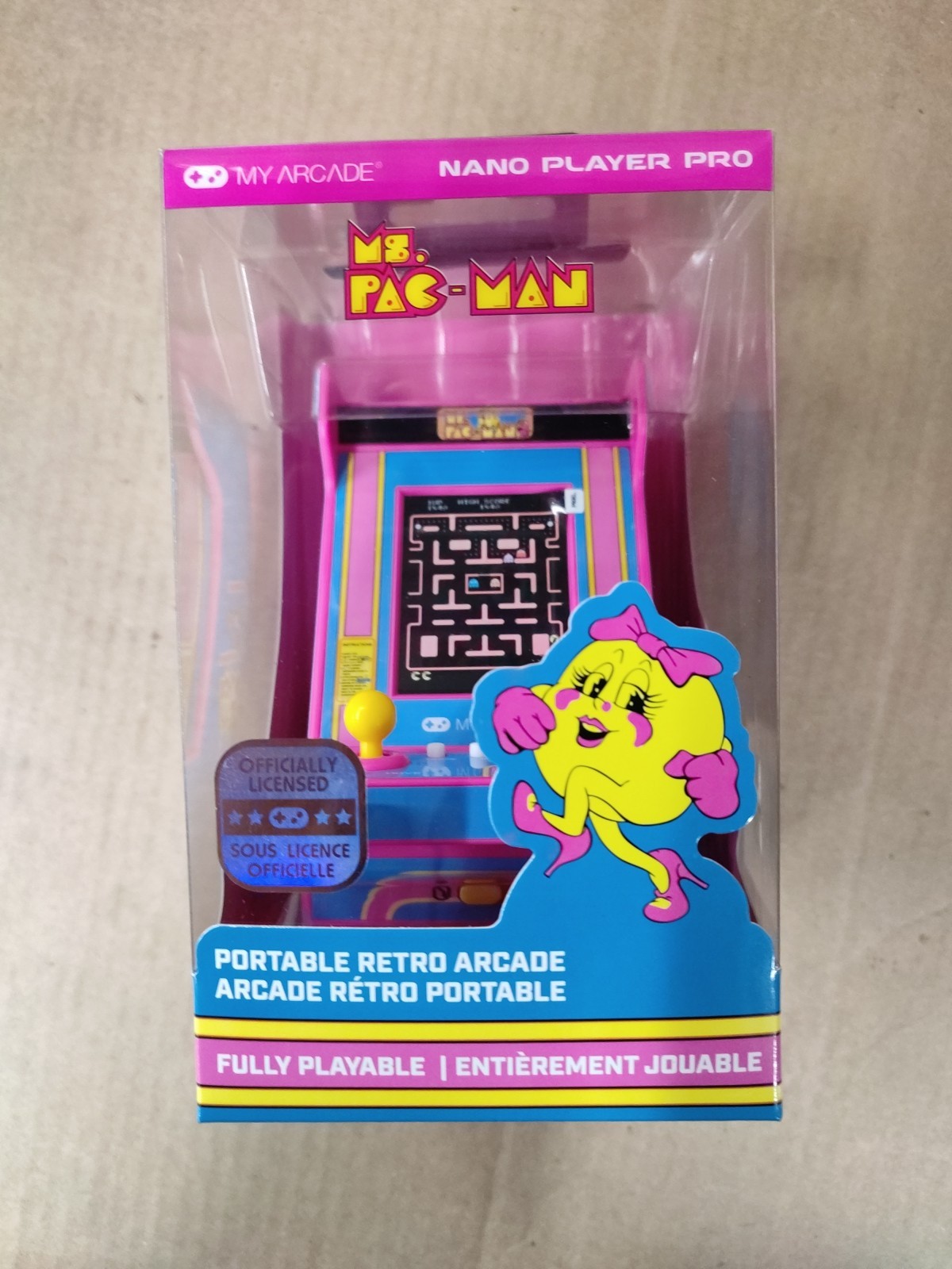 Ms. Pac-Man 4.8” Mini Arcade with 2.4” Screen - Nostalgic Gaming Experience
