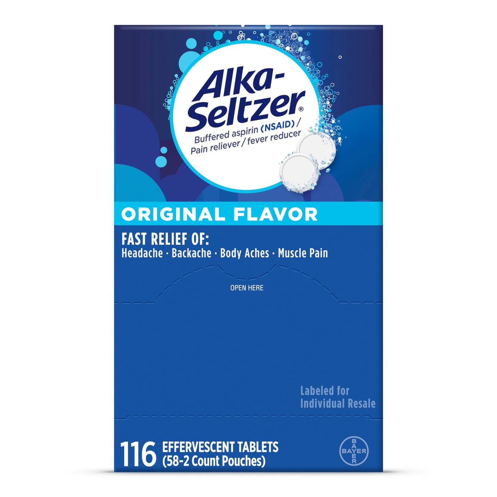 Alka-Seltzer Effervescent Tablets Original Flavor,