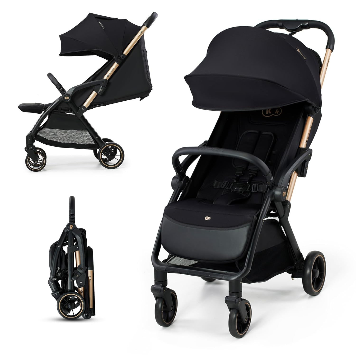 Kinderkraft APINO Lightweight Auto Folding Stroller, Compact Travel Baby Strolle