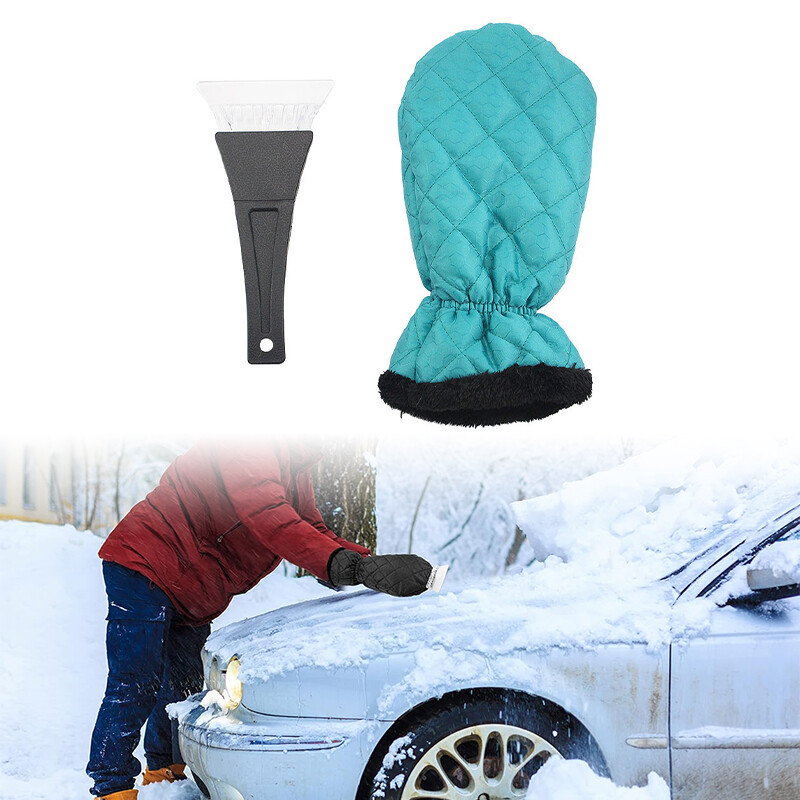 1Pc Ice Scraper Snow Frost Scrapers Glove Car Windscreen/Windows Cleaning  Green