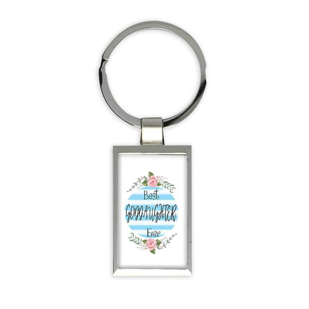Best GODDAUGHTER Ever : Gift Rectangular Keychain Christmas Cute Birthday