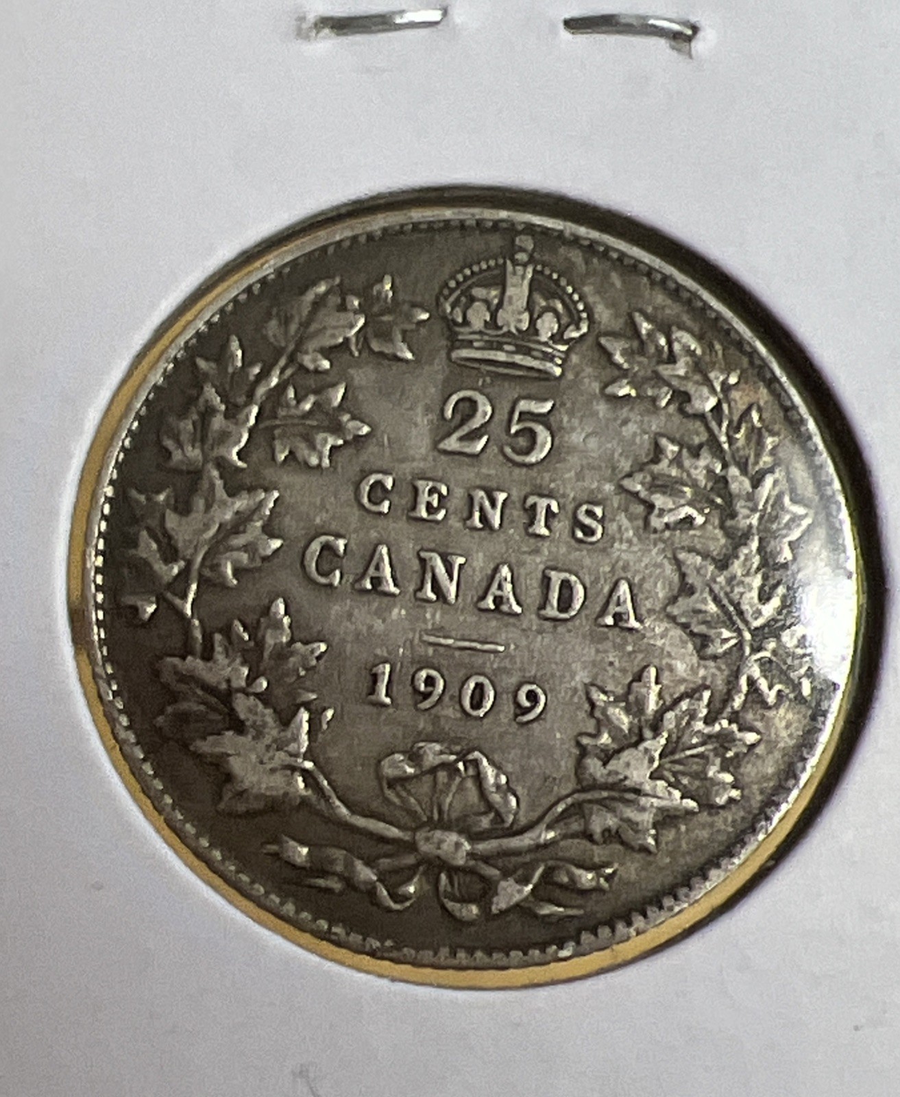 1909- Canada- Edward VII 25 Cents