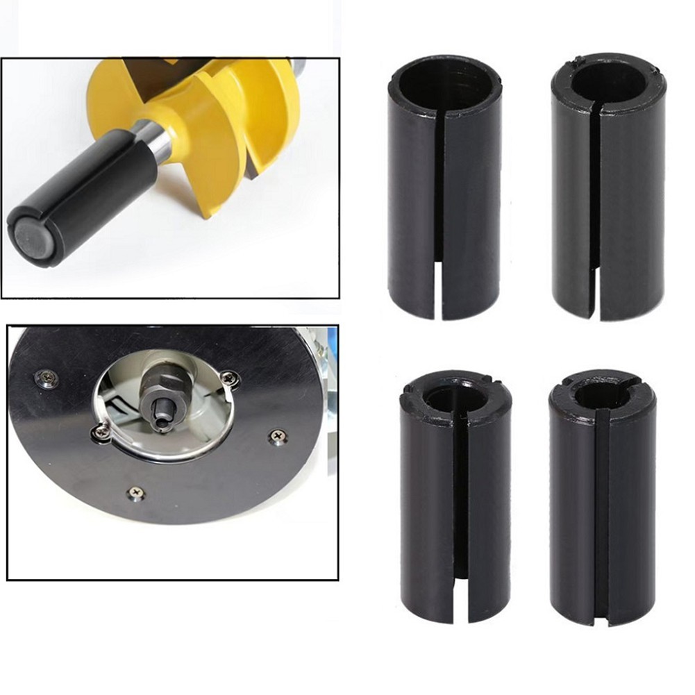 4 Pcs Router Bit Conversion Collet Chuck Driver Adapter For Lathe Milling Cutter